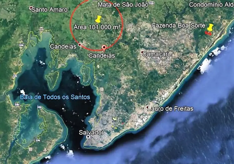 Foto 7 de Terreno / Lote à venda, 101700m2 em Distrito Industrial, Candeias - BA