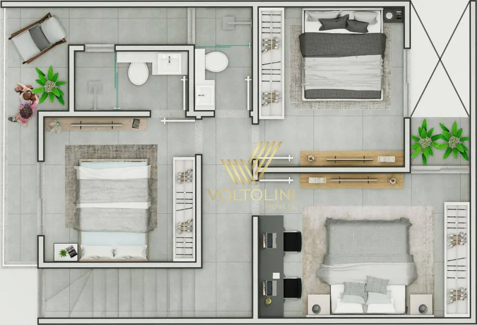 Sobrado com 3 quartos à venda, 132m2 em São Vicente, Itajai - SC - imagem 6 Foto 6 de Sobrado com 3 quartos à venda, 132m2 em São Vicente, Itajai - SC