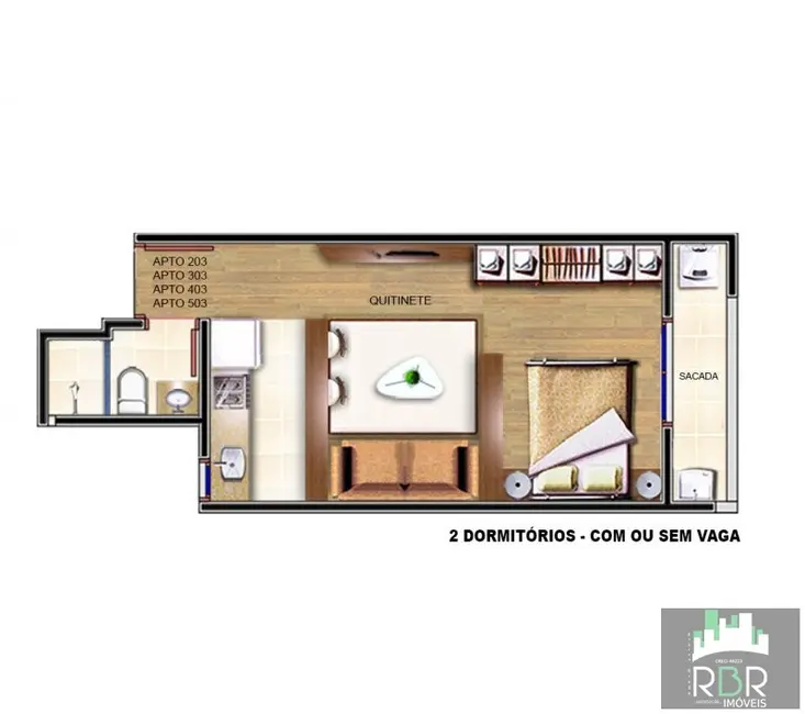 Apartamento com 2 quartos à venda, 55m2 em Desvio Rizzo, Caxias Do Sul - RS - imagem 7 Foto 7 de Apartamento com 2 quartos à venda, 55m2 em Desvio Rizzo, Caxias Do Sul - RS