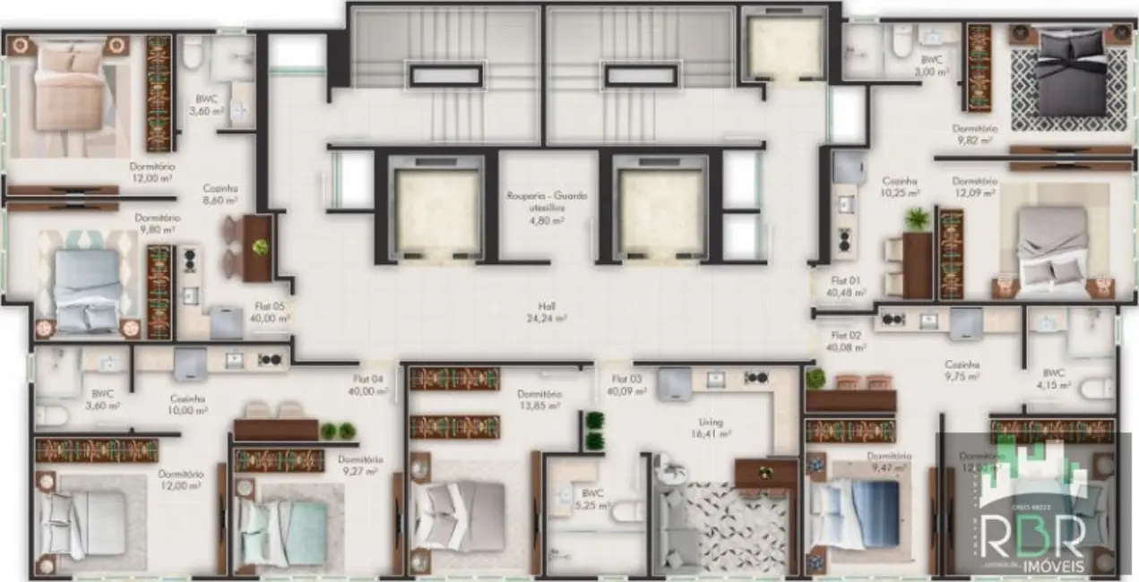 Loft / Flat com 2 quartos à venda, 40m2 em Meia Praia, Itapema - SC - imagem 3 Foto 3 de Loft / Flat com 2 quartos à venda, 40m2 em Meia Praia, Itapema - SC