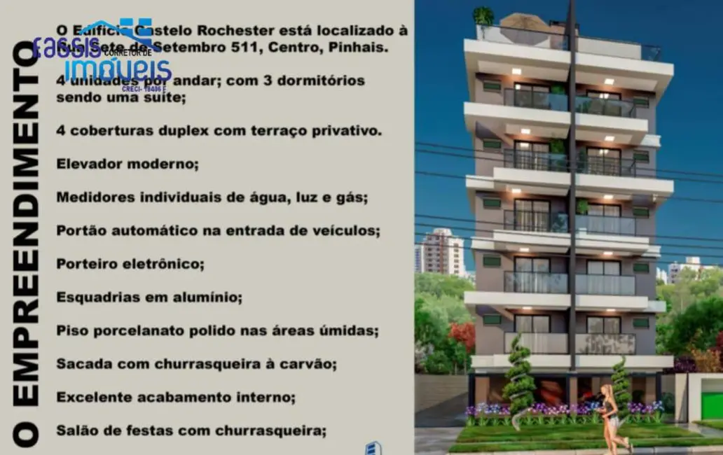 Foto 2 de Apartamento com 3 quartos à venda, 79m2 em Centro, Pinhais - PR
