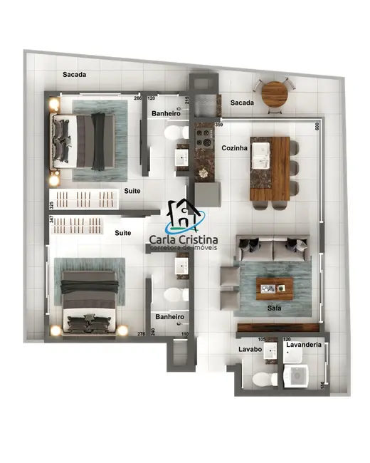 Apartamento com 3 quartos à venda, 163m2 em Matinhos - PR - imagem 8 Foto 8 de Apartamento com 3 quartos à venda, 163m2 em Matinhos - PR