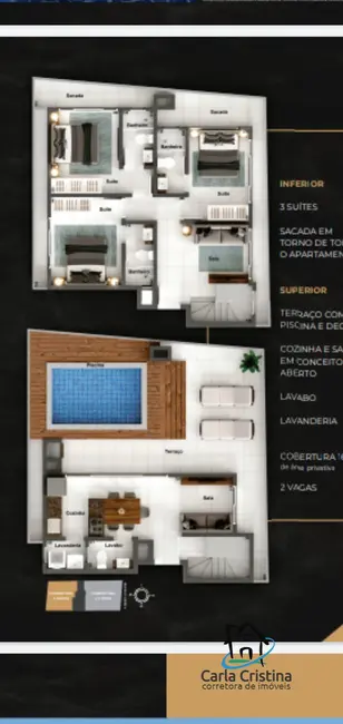 Apartamento com 3 quartos à venda, 163m2 em Matinhos - PR - imagem 4 Foto 4 de Apartamento com 3 quartos à venda, 163m2 em Matinhos - PR