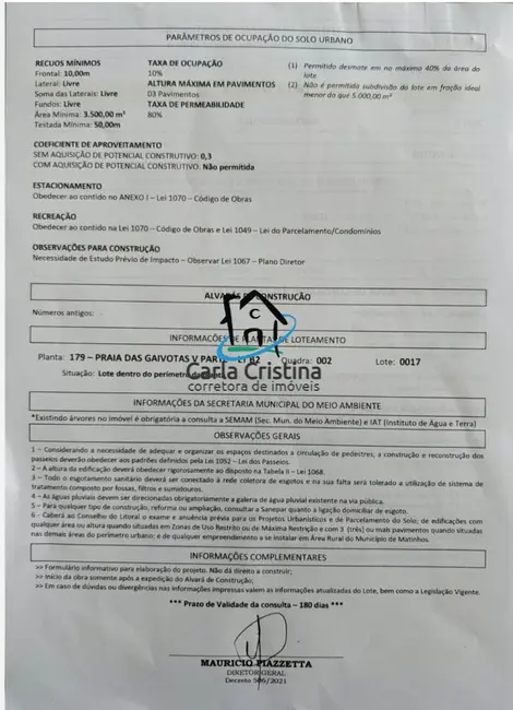 Foto 2 de Terreno / Lote à venda, 3500m2 em Matinhos - PR