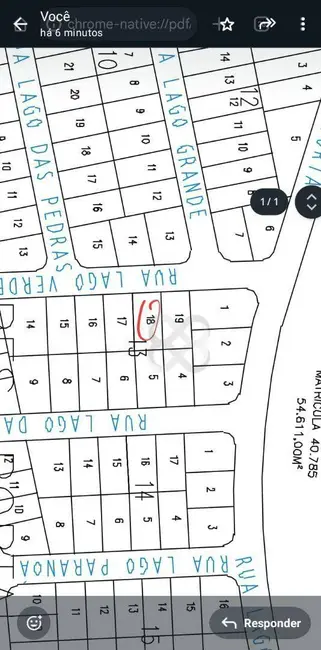 Foto 8 de Terreno / Lote à venda, 450m2 em Jardim do Lago, Cambe - PR