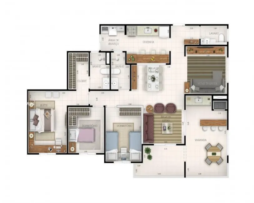 Foto 3 de Apartamento com 2 quartos à venda, 78m2 em Vila Rica, Jundiai - SP