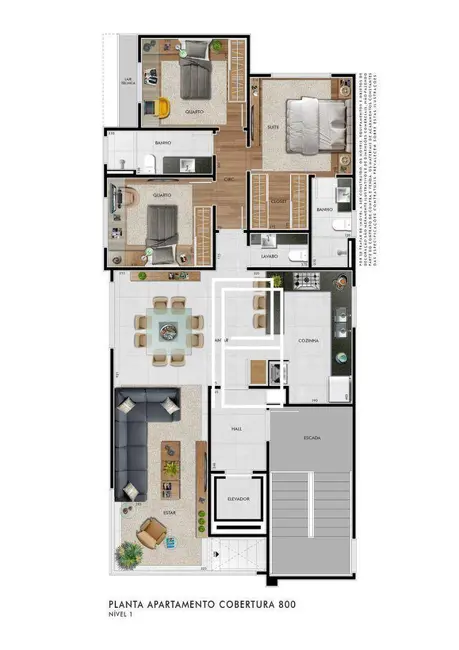 Cobertura com 4 quartos à venda, 215m2 em Ana Lúcia, Sabara - MG - imagem 7 Foto 7 de Cobertura com 4 quartos à venda, 215m2 em Ana Lúcia, Sabara - MG