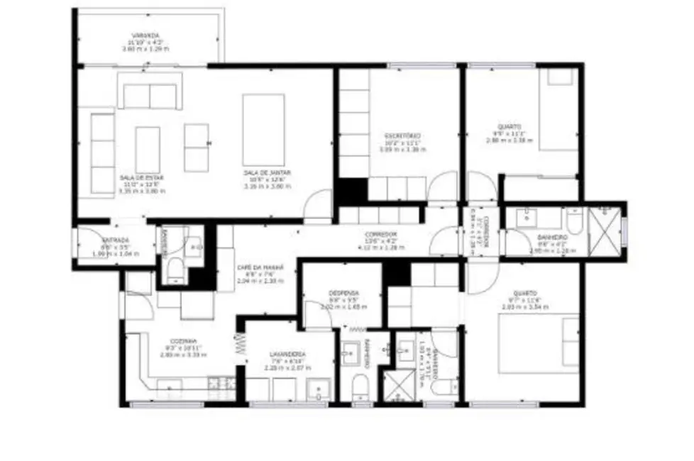 Foto 2 de Apartamento com 3 quartos à venda, 115m2 em Campo Belo, São Paulo - SP