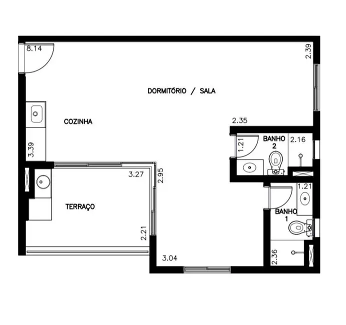 Apartamento com 1 quarto à venda, 53m2 em Moema, São Paulo - SP - imagem 9 Foto 9 de Apartamento com 1 quarto à venda, 53m2 em Moema, São Paulo - SP