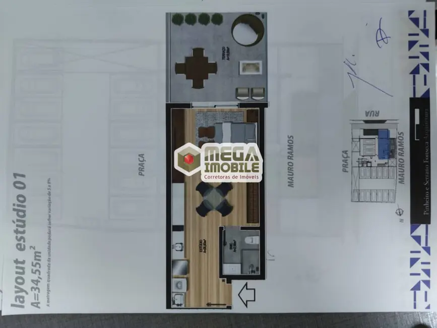 Apartamento com 1 quarto à venda, 50m2 em Centro, Florianopolis - SC - imagem 3 Foto 3 de Apartamento com 1 quarto à venda, 50m2 em Centro, Florianopolis - SC