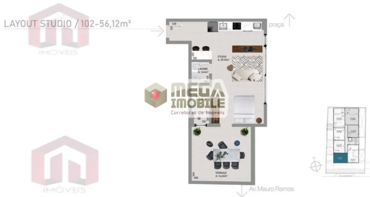 Apartamento com 1 quarto à venda, 50m2 em Centro, Florianopolis - SC - imagem 4 Foto 4 de Apartamento com 1 quarto à venda, 50m2 em Centro, Florianopolis - SC