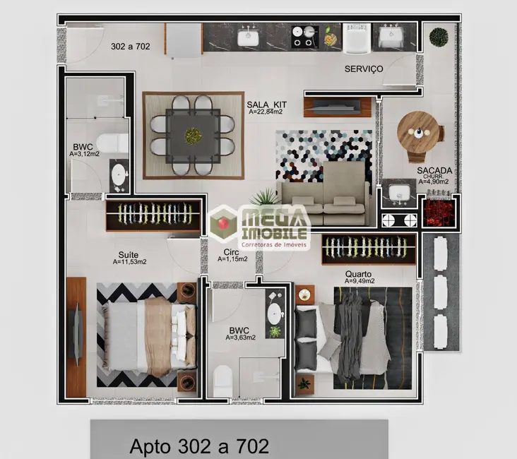 Apartamento com 2 quartos à venda, 64m2 em Carvoeira, Florianopolis - SC - imagem 6 Foto 6 de Apartamento com 2 quartos à venda, 64m2 em Carvoeira, Florianopolis - SC