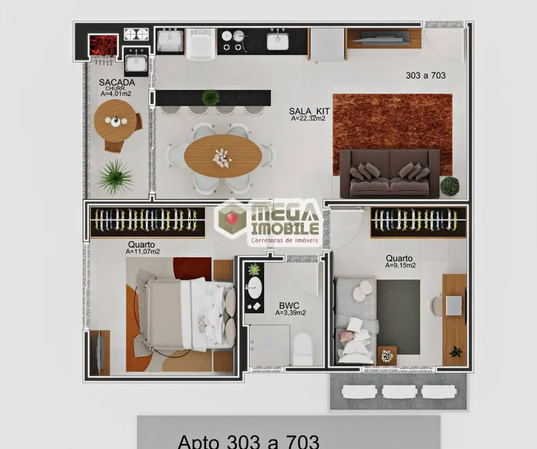 Apartamento com 2 quartos à venda, 64m2 em Carvoeira, Florianopolis - SC - imagem 9 Foto 9 de Apartamento com 2 quartos à venda, 64m2 em Carvoeira, Florianopolis - SC