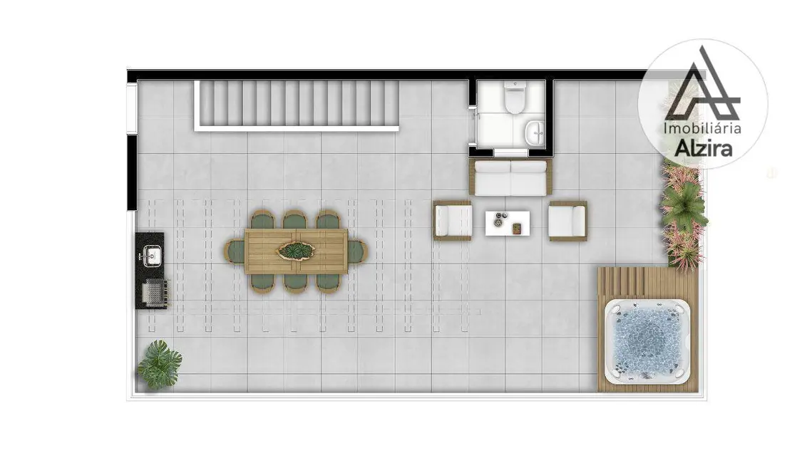 Foto 2 de Apartamento com 2 quartos para alugar, 58m2 em Jardim Bela Vista, Santo Andre - SP