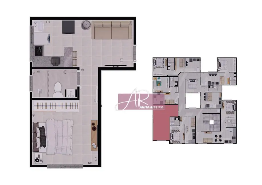 Foto 6 de Loft / Flat com 1 quarto à venda, 31m2 em Boa Vista, Pouso Alegre - MG