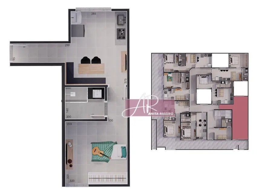 Foto 4 de Loft / Flat com 1 quarto à venda, 31m2 em Boa Vista, Pouso Alegre - MG