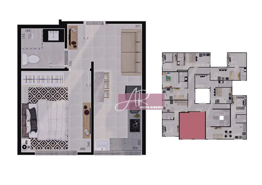 Foto 5 de Loft / Flat com 1 quarto à venda, 31m2 em Boa Vista, Pouso Alegre - MG