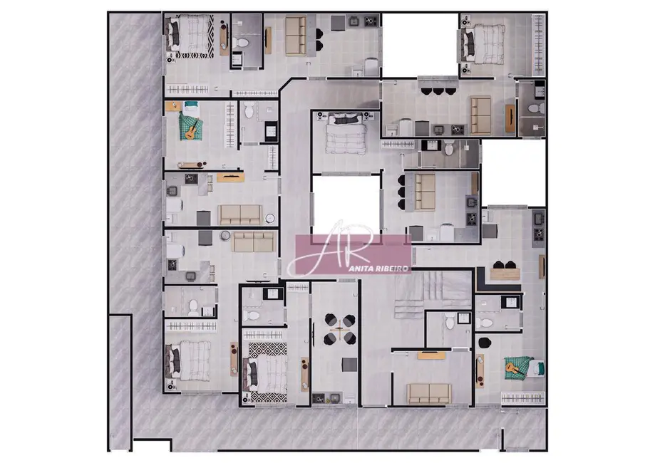 Foto 3 de Loft / Flat com 1 quarto à venda, 31m2 em Boa Vista, Pouso Alegre - MG