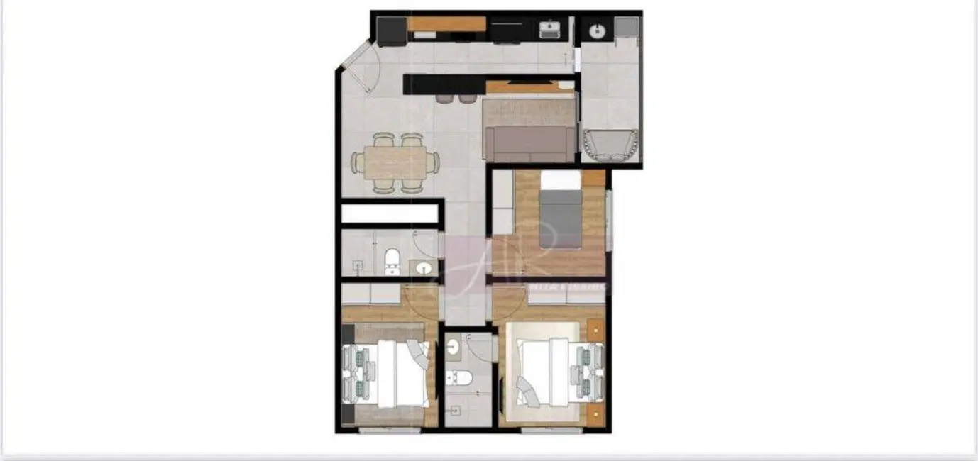 Apartamento com 3 quartos à venda, 65m2 em Centro, Pouso Alegre - MG - imagem 4 Foto 4 de Apartamento com 3 quartos à venda, 65m2 em Centro, Pouso Alegre - MG