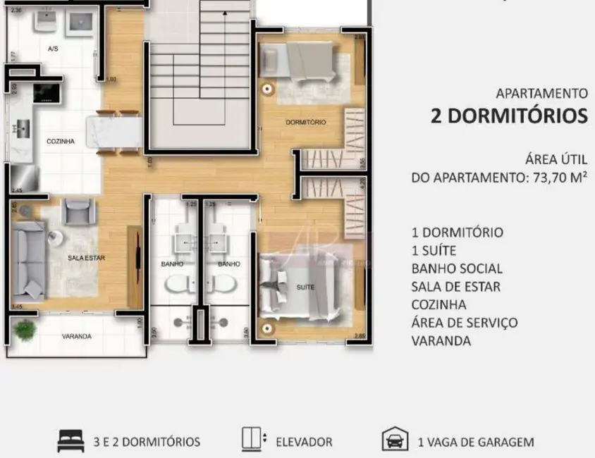 Foto 9 de Apartamento com 2 quartos à venda, 73m2 em Pouso Alegre - MG