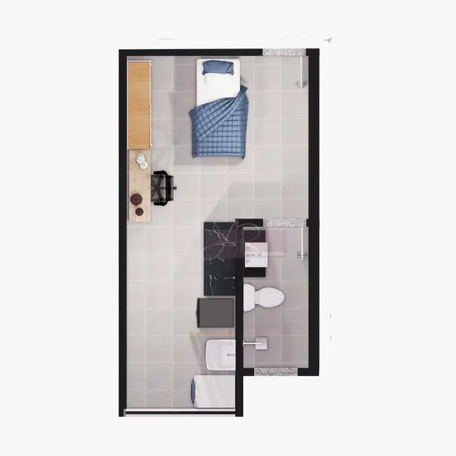 Kitnet com 1 quarto à venda, 23m2 em Parque Real, Pouso Alegre - MG - imagem 6 Foto 6 de Kitnet com 1 quarto à venda, 23m2 em Parque Real, Pouso Alegre - MG