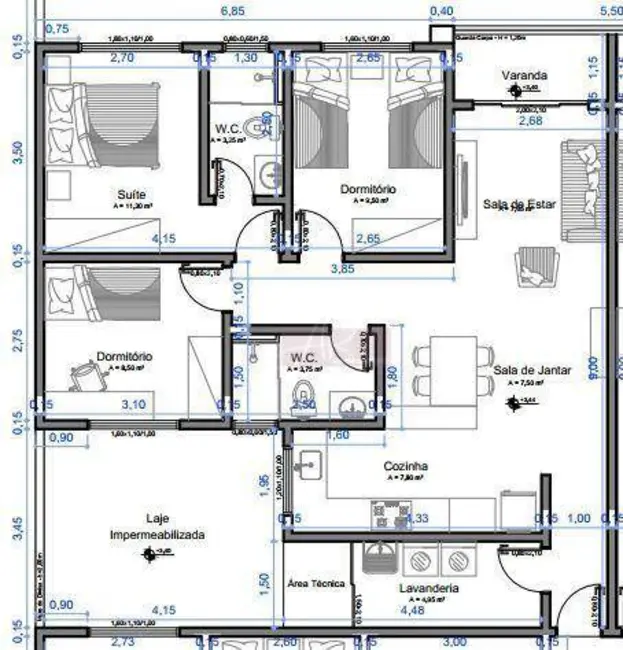 Foto 8 de Apartamento com 3 quartos à venda, 90m2 em Pouso Alegre - MG