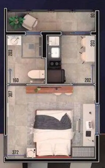 Kitnet com 1 quarto à venda, 26m2 em Centro, Pouso Alegre - MG - imagem 5 Foto 5 de Kitnet com 1 quarto à venda, 26m2 em Centro, Pouso Alegre - MG