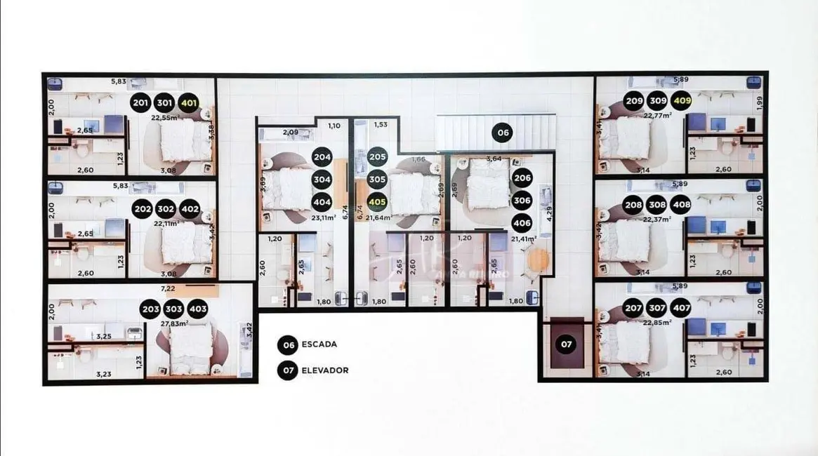 Foto 2 de Kitnet com 1 quarto à venda, 22m2 em Pouso Alegre - MG