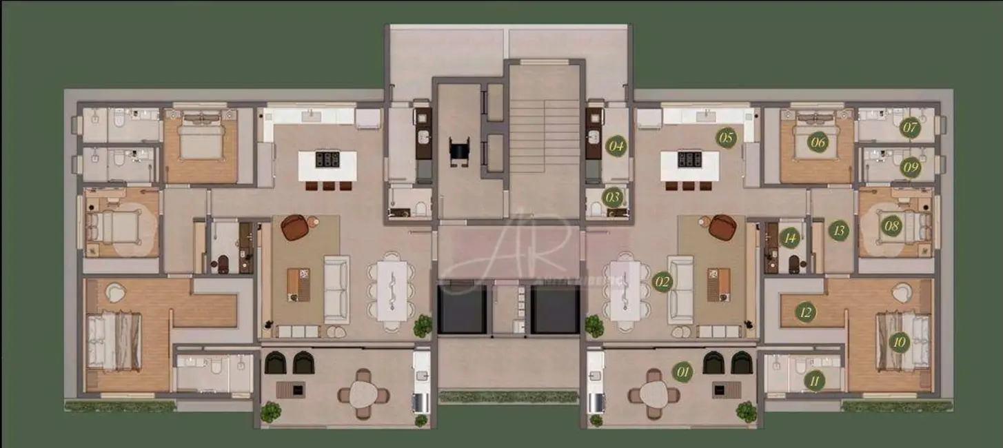 Apartamento com 3 quartos à venda, 159m2 em Fátima I, Pouso Alegre - MG - imagem 6 Foto 6 de Apartamento com 3 quartos à venda, 159m2 em Fátima I, Pouso Alegre - MG
