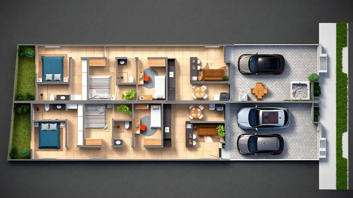 Foto 4 de Casa com 3 quartos à venda, 135m2 em Parque Real, Pouso Alegre - MG