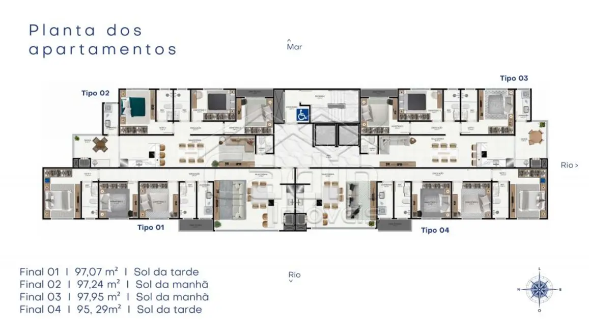 Foto 2 de Apartamento com 3 quartos à venda, 95m2 em Balneario Picarras - SC