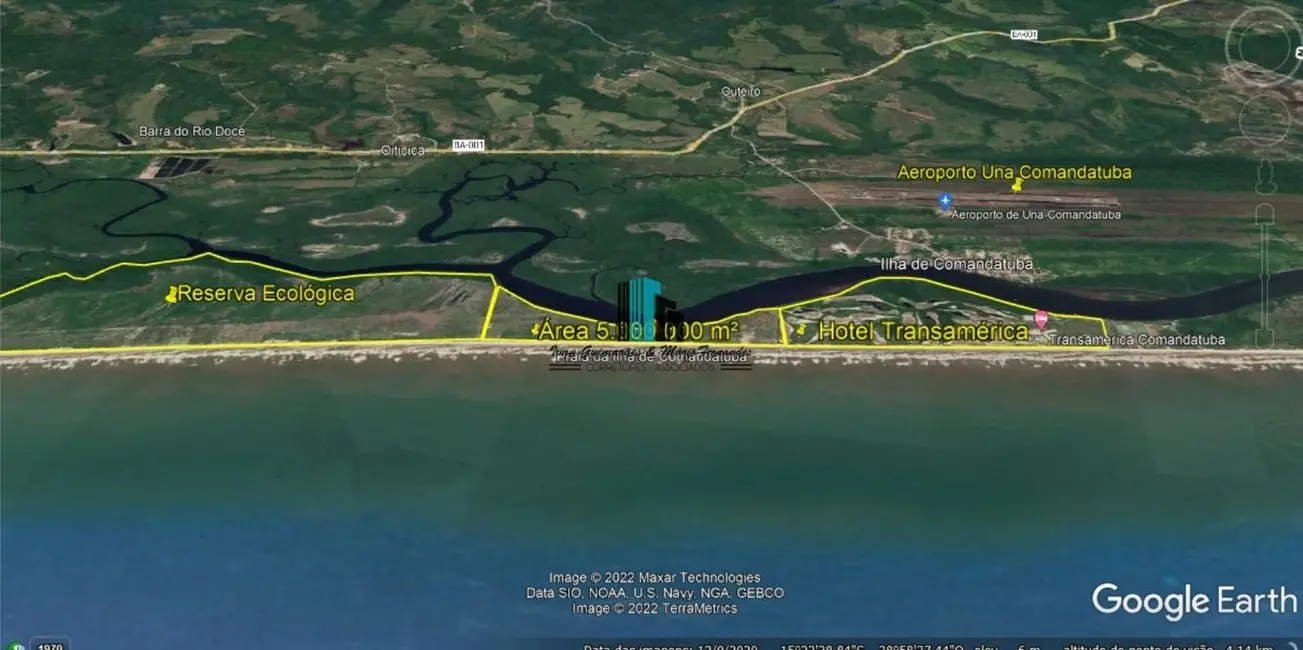 Foto 3 de Terreno / Lote à venda, 500m2 em Comandatuba, Una - BA