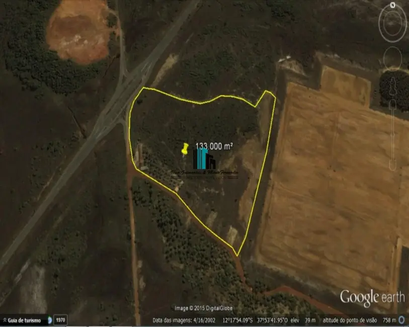 Foto 1 de Terreno / Lote à venda, 133000m2 em Entre Rios - BA