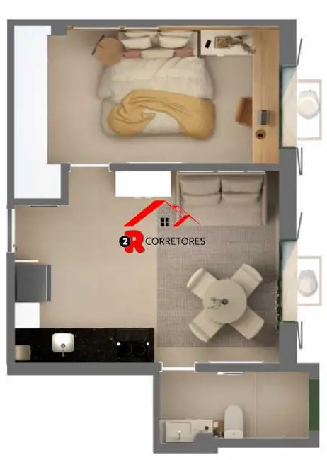 Apartamento com 1 quarto à venda, 38m2 em Rio De Janeiro - RJ - imagem 2 Foto 2 de Apartamento com 1 quarto à venda, 38m2 em Rio De Janeiro - RJ