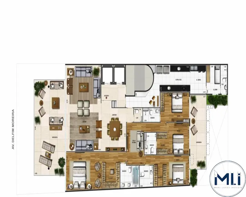 Foto 6 de Apartamento com 4 quartos à venda, 295m2 em Leblon, Rio De Janeiro - RJ