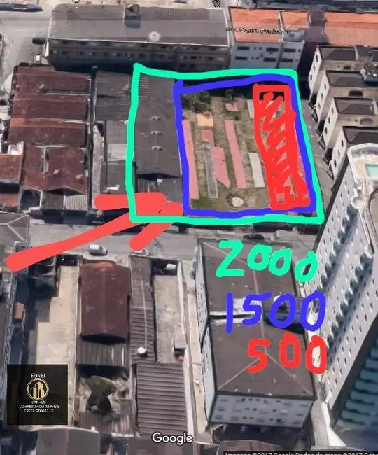 Foto 1 de Terreno / Lote à venda, 2000m2 em Praia Grande - SP