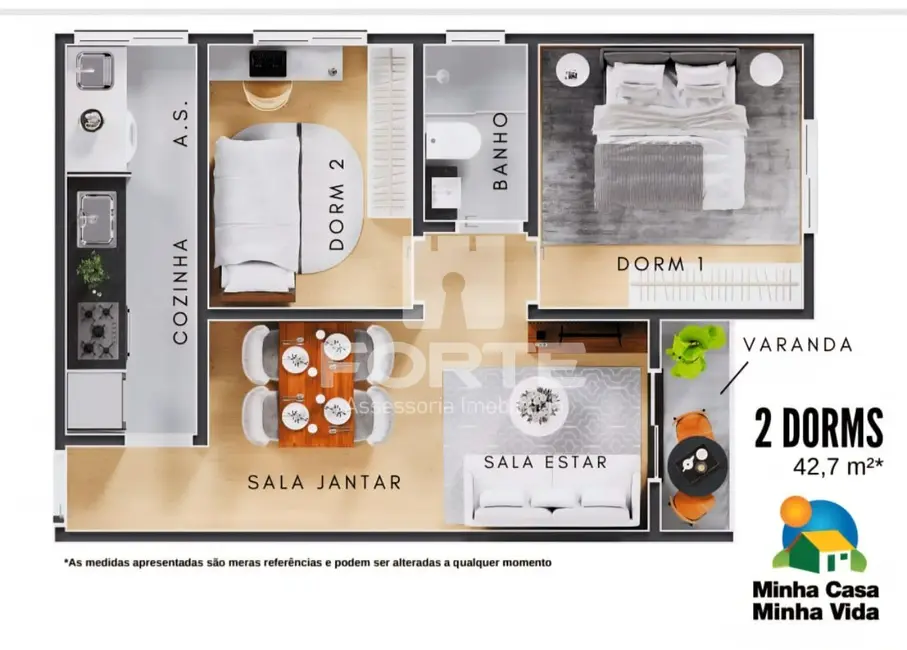 Foto 4 de Apartamento com 2 quartos à venda, 42m2 em Conjunto Habitacional Ana Paula, Mogi Das Cruzes - SP