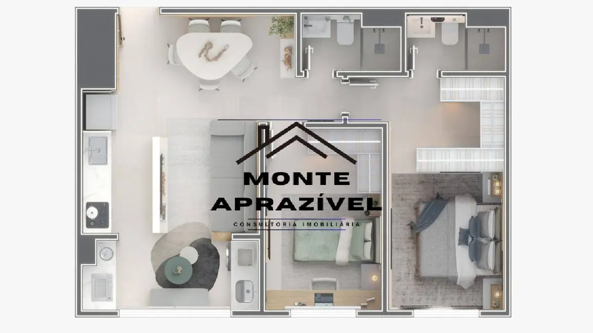 Foto 4 de Apartamento com 2 quartos à venda, 58m2 em Centro de Ouro Fino Paulista, Ribeirao Pires - SP