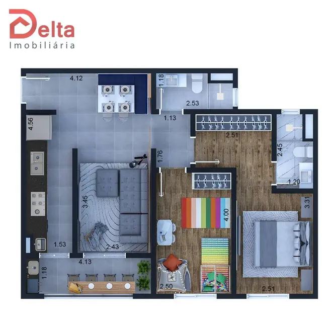 Foto 2 de Apartamento com 2 quartos à venda, 69m2 em Vila Thais, Atibaia - SP