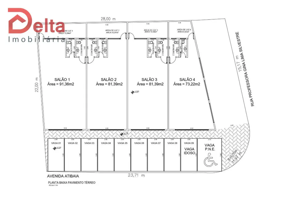 Foto 3 de Sala Comercial para alugar, 100m2 em Atibaia Jardim, Atibaia - SP