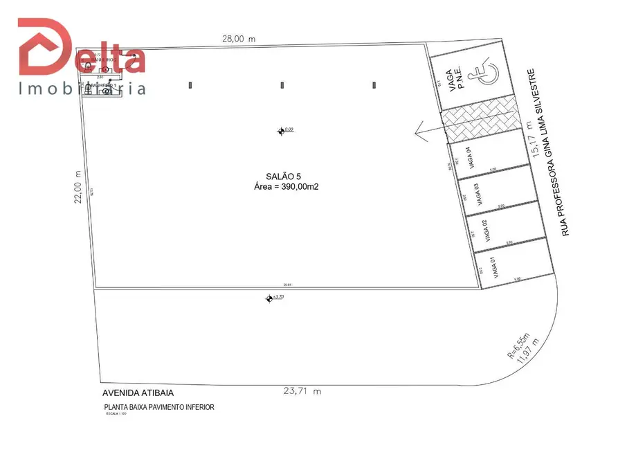 Foto 2 de Sala Comercial para alugar, 100m2 em Atibaia Jardim, Atibaia - SP