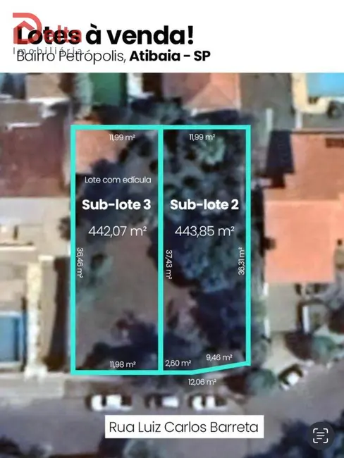 Foto 3 de Terreno / Lote à venda, 442m2 em Vila Petrópolis, Atibaia - SP