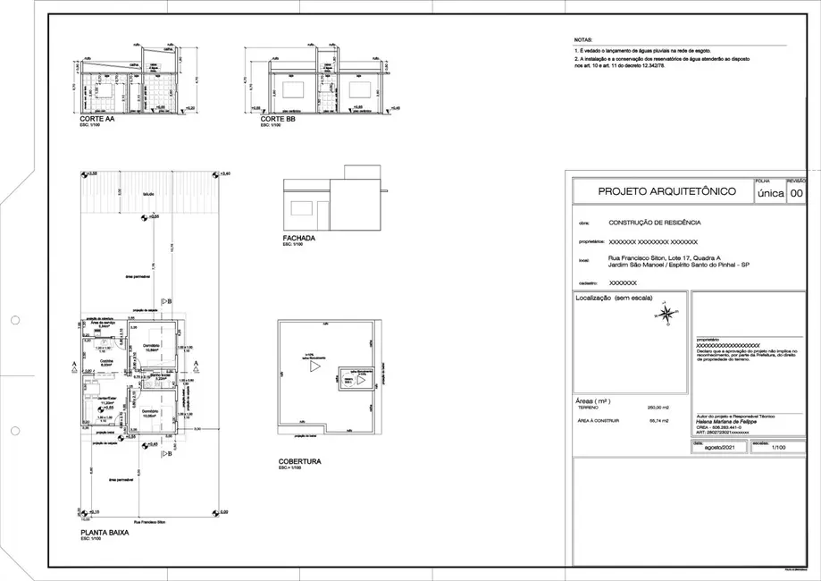 Foto 3 de Casa com 2 quartos à venda, 250m2 em Espirito Santo Do Pinhal - SP