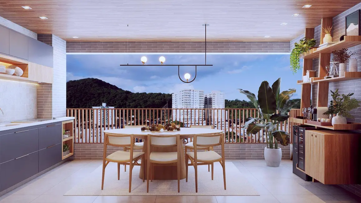 Foto 3 de Apartamento com 2 quartos à venda, 74m2 em Canto do Forte, Praia Grande - SP