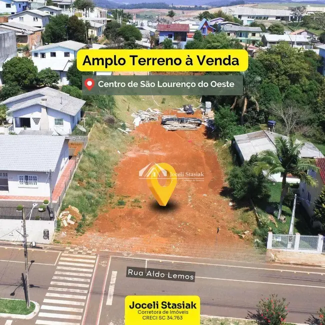 Foto 8 de Terreno / Lote à venda, 1200m2 em Sao Lourenco Do Oeste - SC