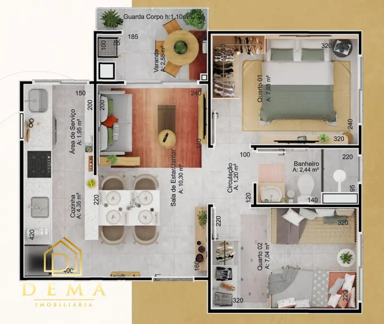 Apartamento à venda, 16688m2 em Pinheirinho, Toledo - PR - imagem 18 Foto 18 de Apartamento à venda, 16688m2 em Pinheirinho, Toledo - PR