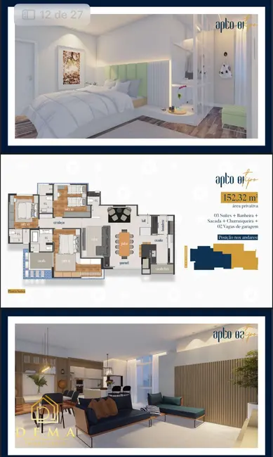 Apartamento com 2 quartos à venda, 144m2 em Centro, Toledo - PR - imagem 6 Foto 6 de Apartamento com 2 quartos à venda, 144m2 em Centro, Toledo - PR