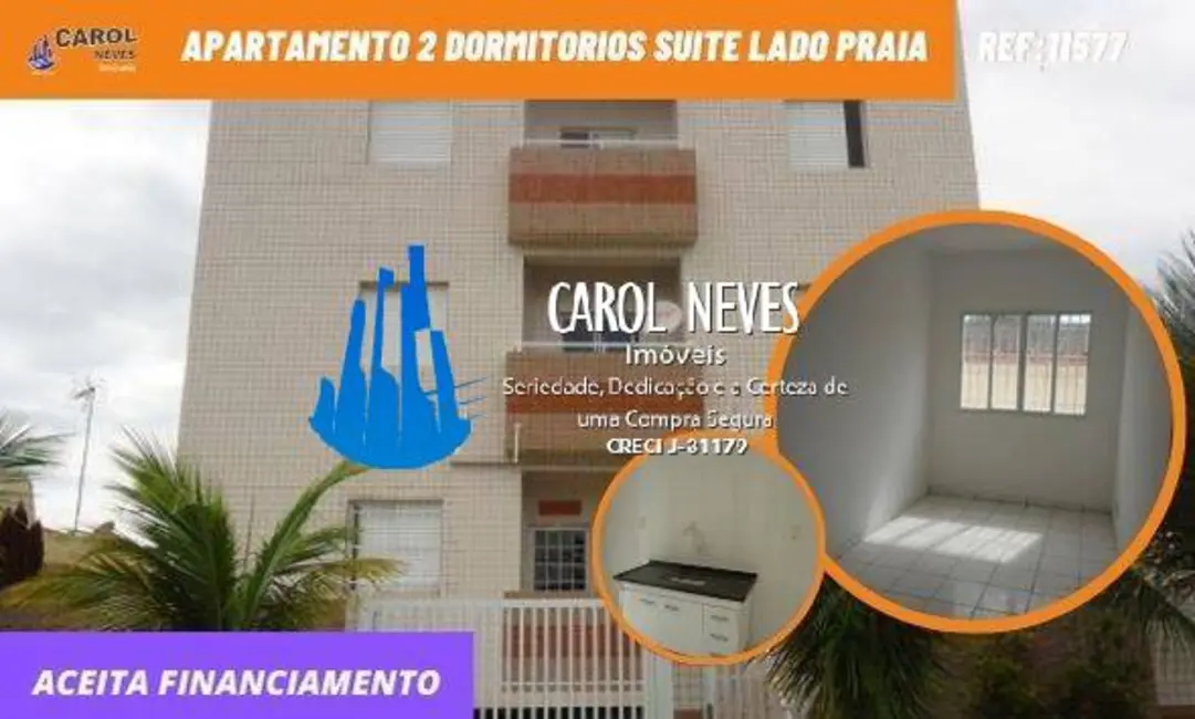 Foto 1 de Apartamento com 2 quartos à venda, 60m2 em Mongagua - SP