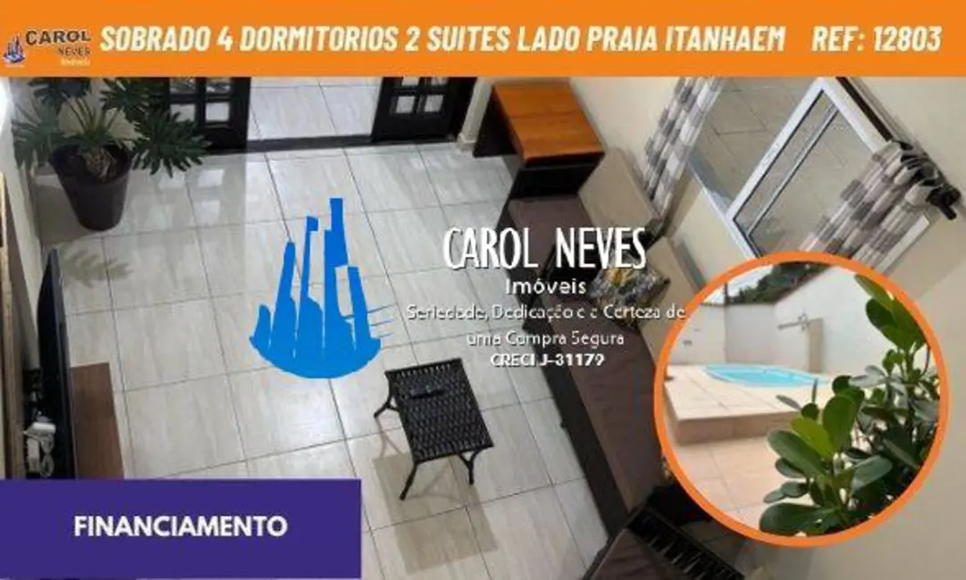 Foto 1 de Sobrado com 4 quartos à venda, 235m2 em Itanhaem - SP