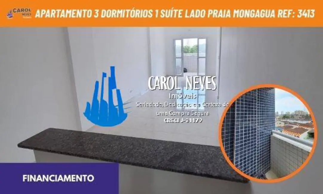 Foto 1 de Apartamento com 3 quartos à venda, 87m2 em Pedreira, Mongagua - SP